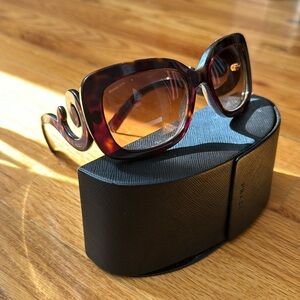 Prada Tortoise Baroque Sunglasses